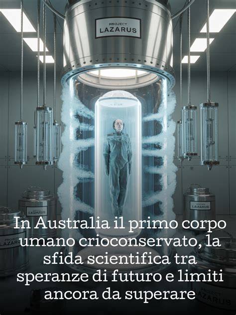 corpo umano crioconservato immagine di dewar e laboratorio