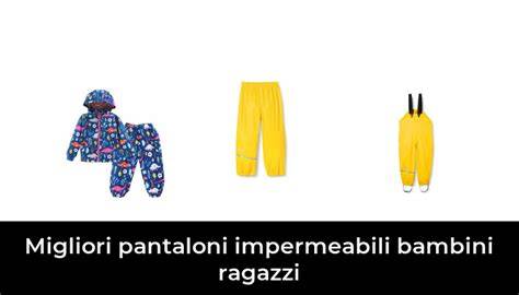 grafico confronto modelli impermeabili bambini