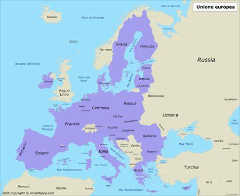 Mappa delle tempistiche di consegna per Paesi Europei