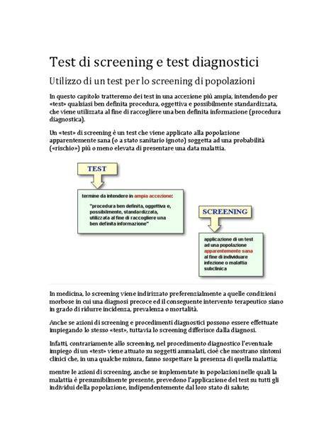 schema decisionale tra screening e diagnostica