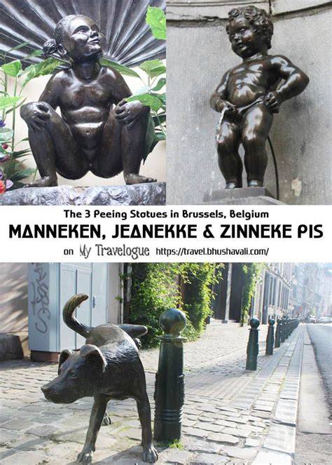 Jeanneke Pis e Zinneke Pis accanto a Manneken Pis
