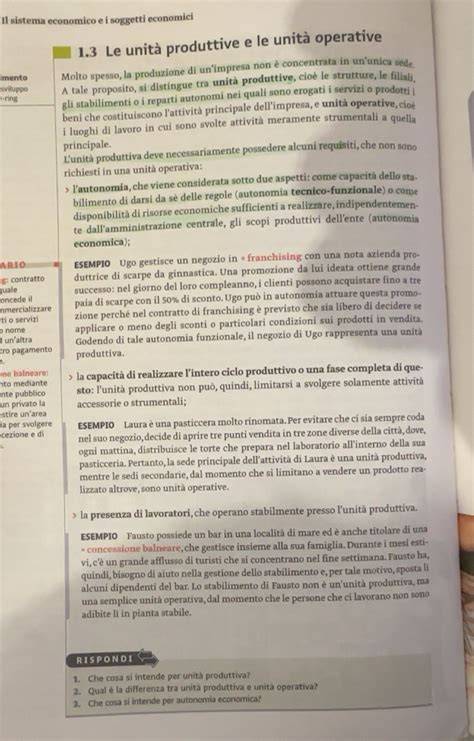 schema delle unità operative e reparti