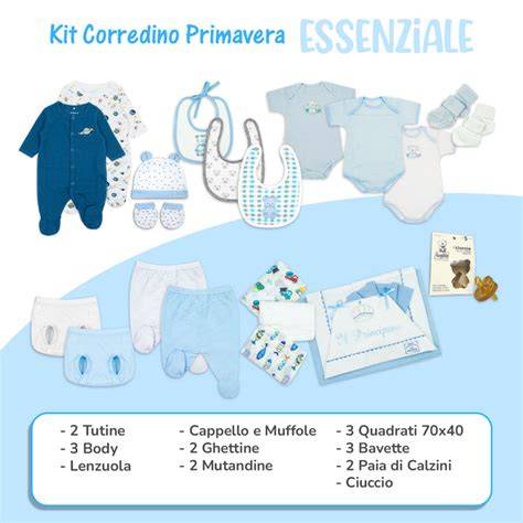 immagini corredino gemelli essenziale