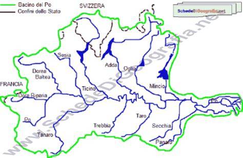 Cartina della rete di affluenti del Cecina