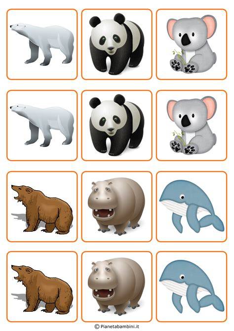 memory gioco carte bambini